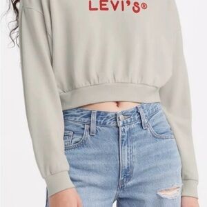 Levi's Heather Gray Crewneck with Red Logo